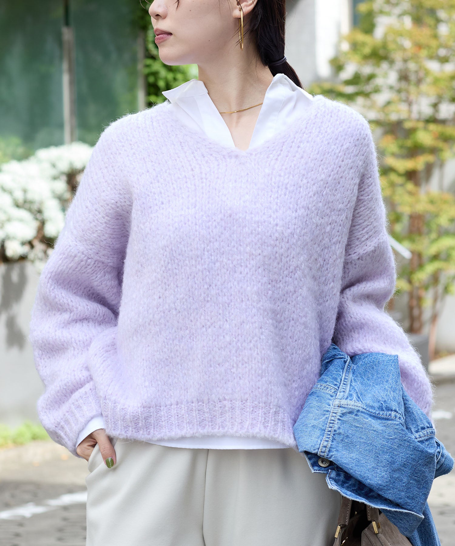 TRICOTS JEAN MARC】別注-モヘア混Vネックニット | MICA&DEAL ONLINE STORE